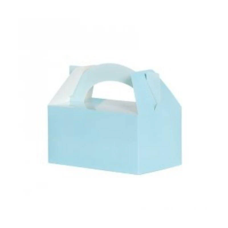 5 Pack Pastel Blue Lunch Boxes - 20cm x 12cm x 17.5cm