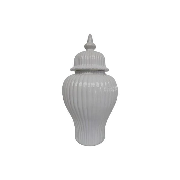 Dolomite White Ripple Vase - 50cm