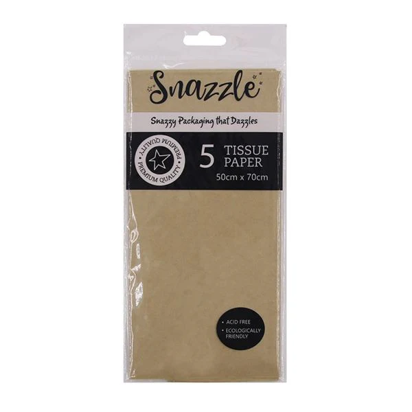 5 Pack Kraft Tissue Paper - 50cm x 70cm