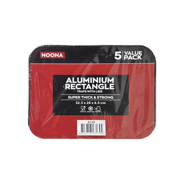 5 Pack Foil Tray With Lid