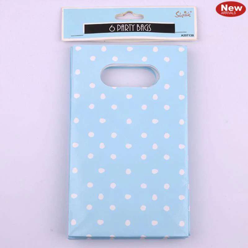 6 Pack Blue Party Bags