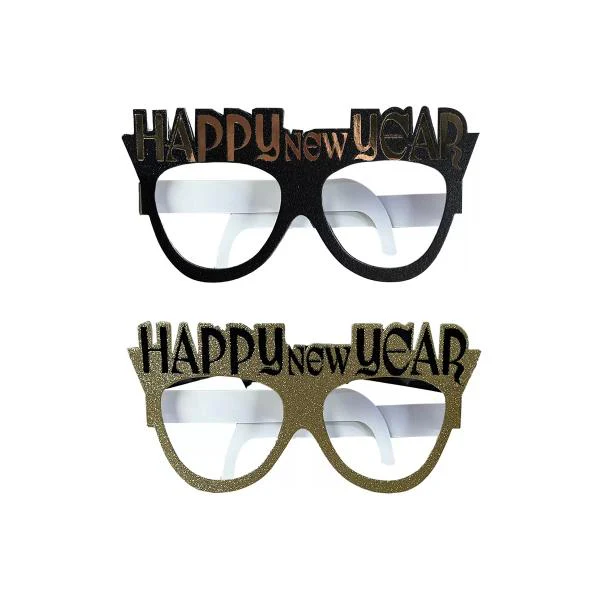 6 Pack Happy New Year Glasses - 17cm x 8.2cm