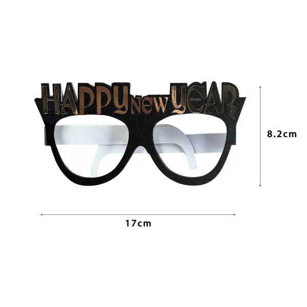 6 Pack Happy New Year Glasses - 17cm x 8.2cm - Image 3