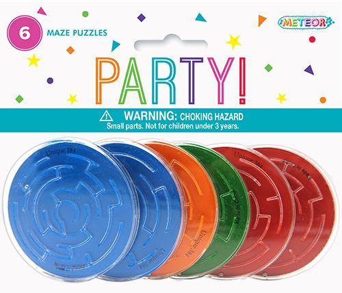 6 Pack Round Maze Puzzles