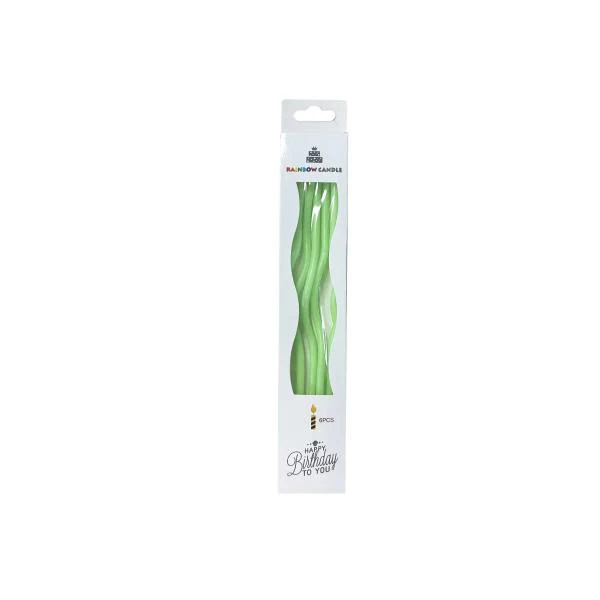 6 Pcs Curve Candle - Green - Image 5