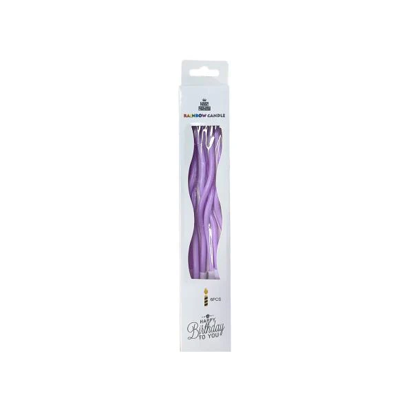 6 Pcs Curve Candle - Purple - Image 5