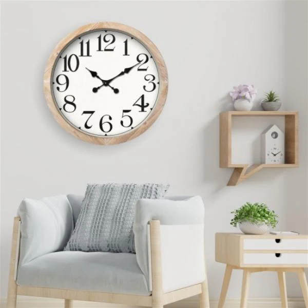 Wood Wall Clock - 60cm - Image 2