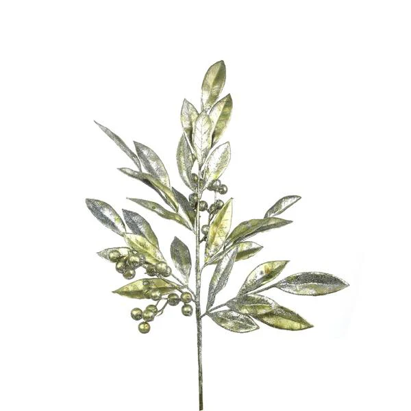 Mint Glitter Berry Stem - 62cm