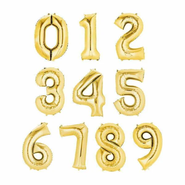Gold Number Foil Balloon #1 - 66cm - Image 2