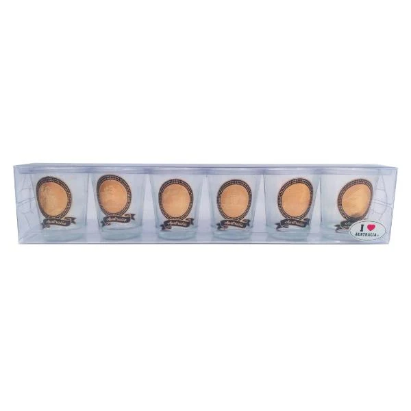 6 Pack Australia Shot Glasses Set