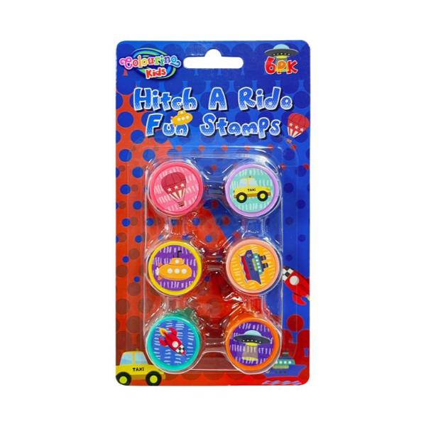 6 Pack Hitch A Ride Fun Stamps