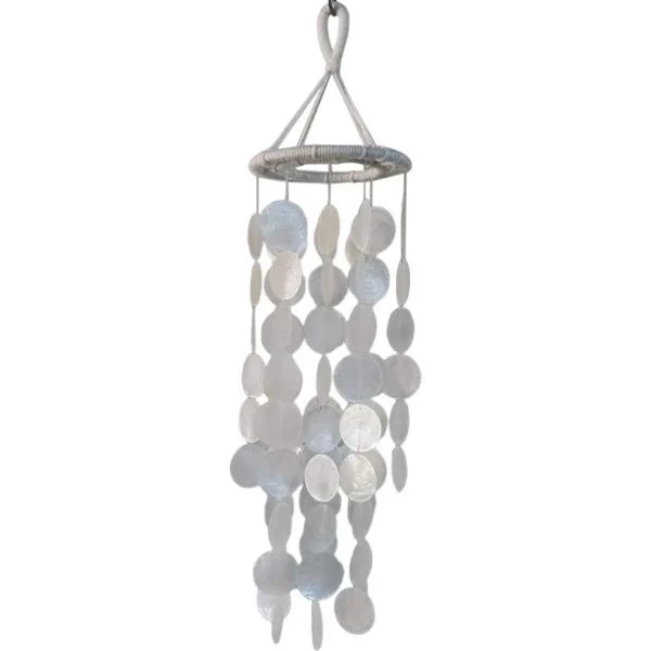 70cm Macrame White Capiz Shell Hanger