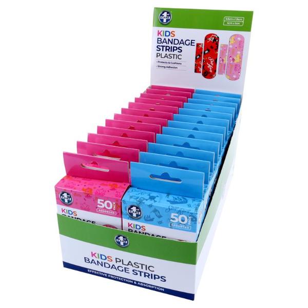 50 Pack Assorted Kids Bandage Strips - Image 3