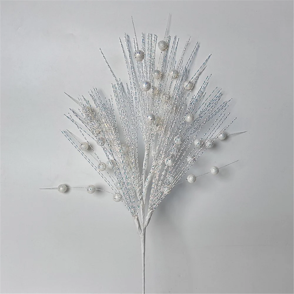 White Glitter Ball Stem - 78cm
