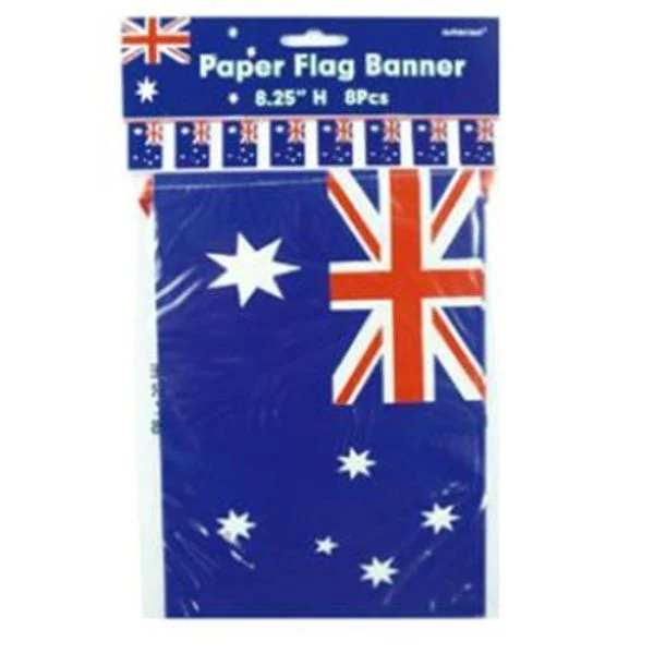 8 Pack Aussie Paper Bunting