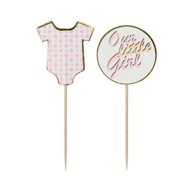 8 Pack Baby Pink Picks - 8cm