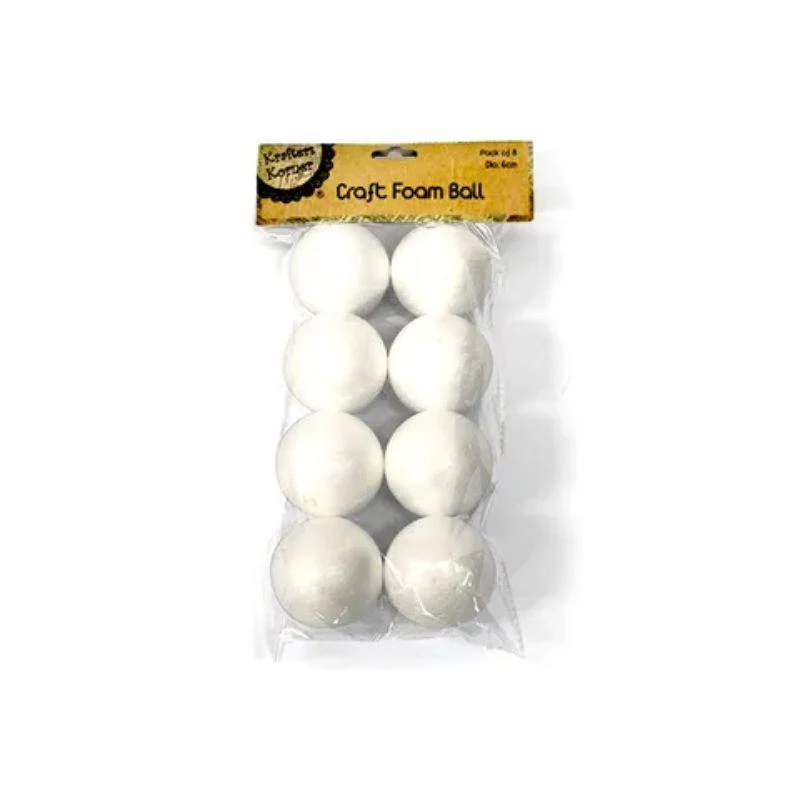 8 Pack Foam Balls - 6cm