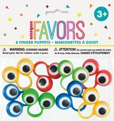 8 Pack Googly Eyes Finger Puppets