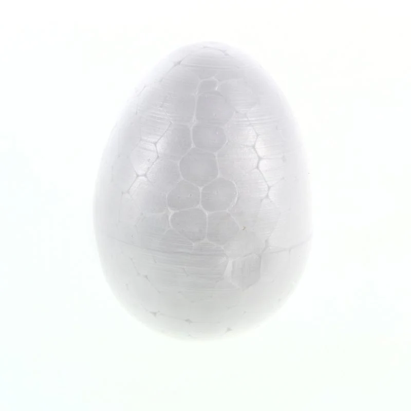 8 Pack White Polystyrene Plain Eggs - 4cm x 6cm - Image 2