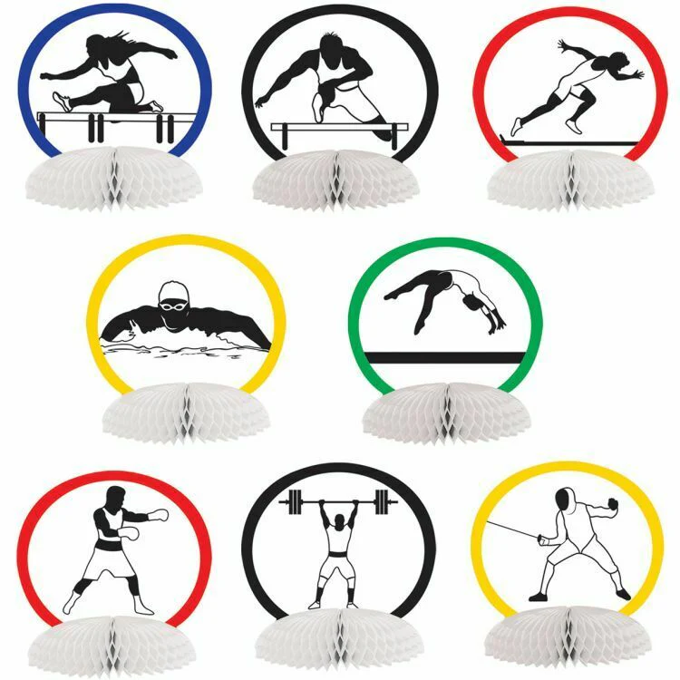8 Pack Mini Summer Sports Centrepieces - 11cm