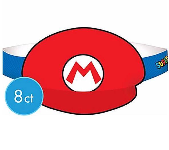 8 Pack Super Mario Bros Paper Hats - Image 2