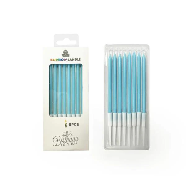 8 Pcs Candle Set - Blue