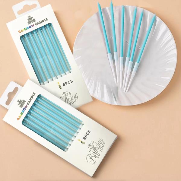 8 Pcs Candle Set - Blue - Image 2