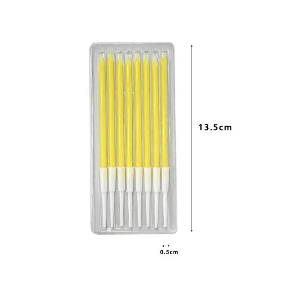 8 Pcs Candle Set - Yellow - Image 3