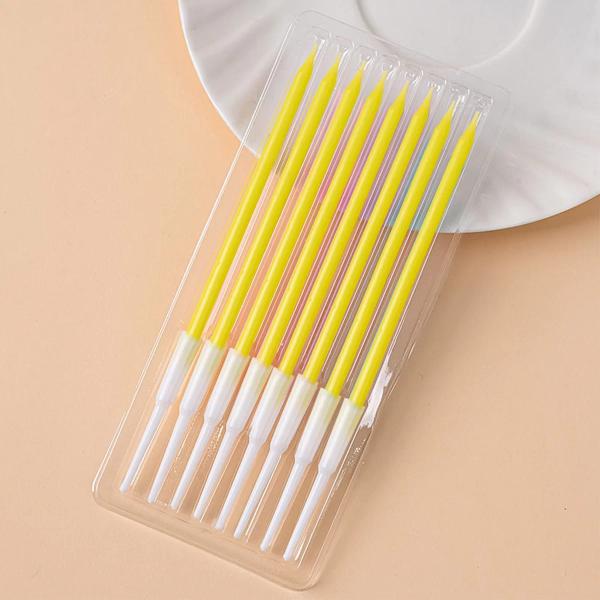 8 Pcs Candle Set - Yellow - Image 4