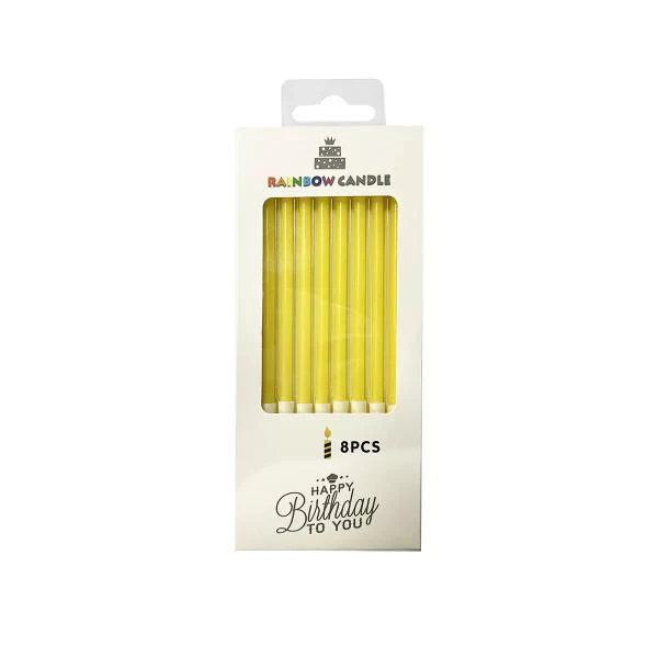 8 Pcs Candle Set - Yellow - Image 5