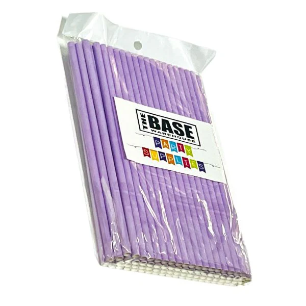 80 Pack Lilac Paper Straws - Image 4