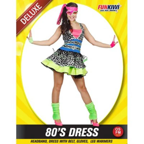 Deluxe 80s Dress Costume - OSFM