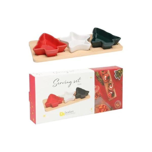 4 Pack Christmas Serving Set