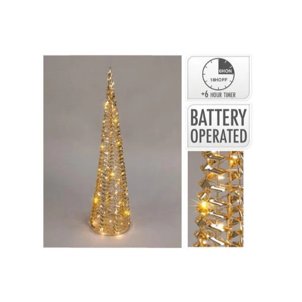 Gold Micro Cone With 30 Led - 60cm