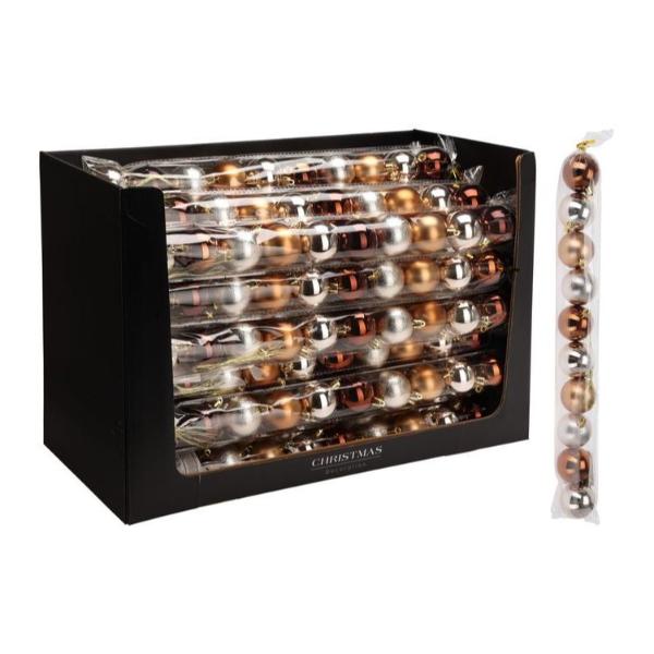 10 Pack Amber Bauble Set - 5cm