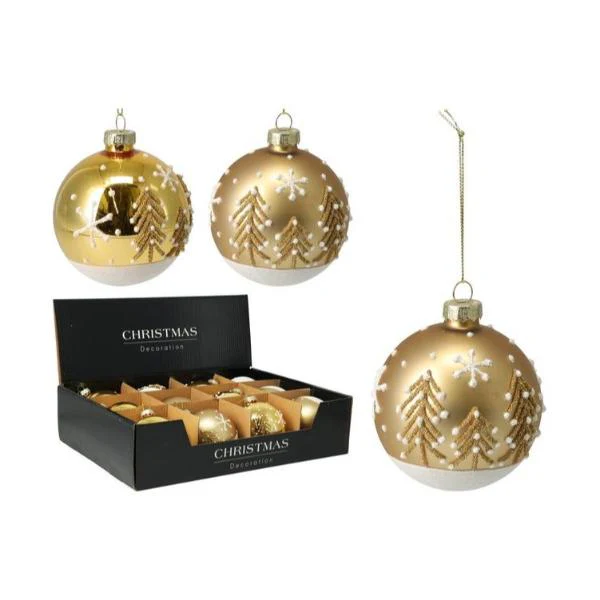 Assorted Glass Bauble - 8cm