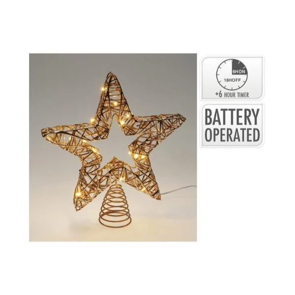 Champagne Top Star With 20 Led - 28cm