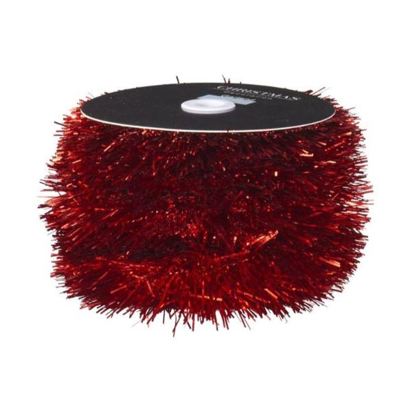 Red Tinsel On Roll - 10m