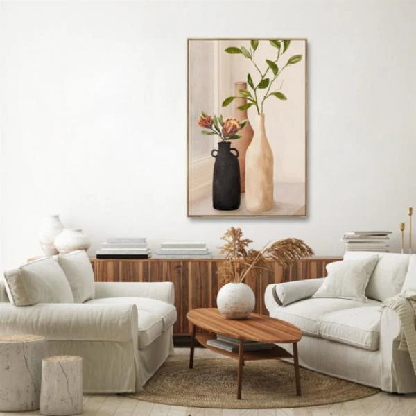 Hand Painted Print With Frame - 90cm