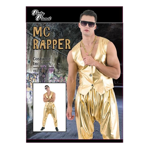 90s Mc Rapper Men Costume - Large - Image 3