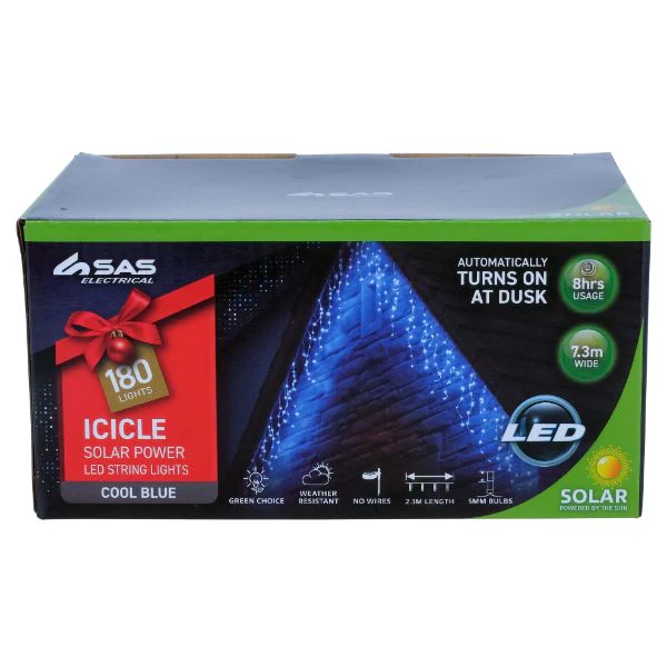 Icicle Solar Power LED String Lights - Image 2