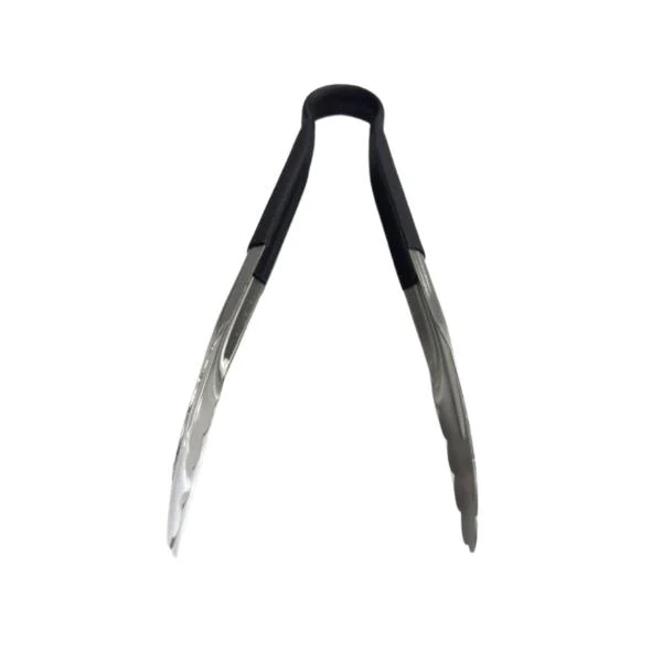 Stainless Steel Tong With Black Silicon Handle - 22cm - Image 3