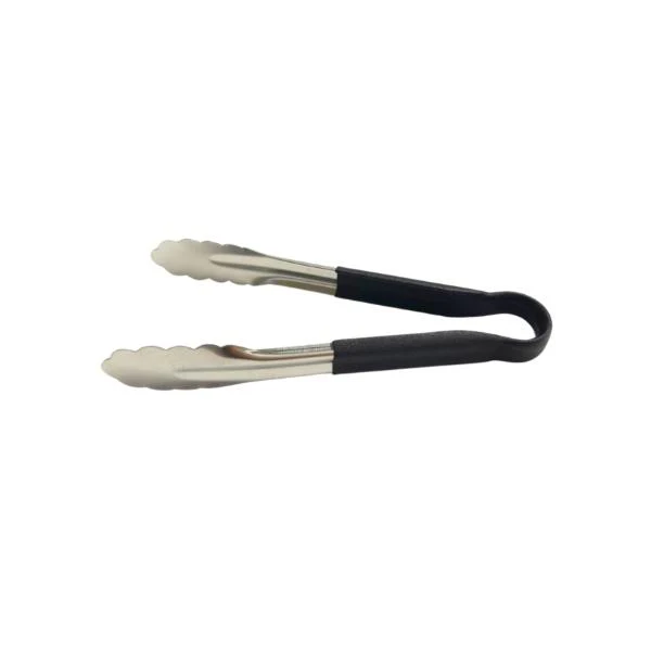 Stainless Steel Tong With Black Silicon Handle - 22cm - Image 4