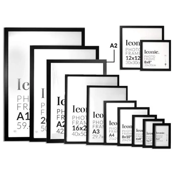 Black A2 Iconic Frame - 42cm x 59.4cm