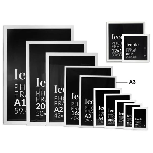 White Iconic A3 Frame - 29.7cm x 42cm