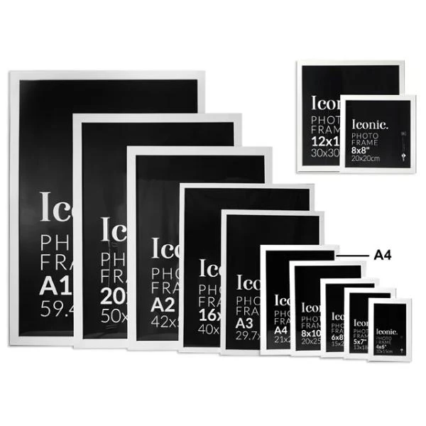 White Iconic A4 Frame - 21cm x 29.7cm