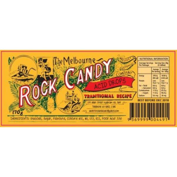 Acid Drops Rock Candy - 170g - Image 2