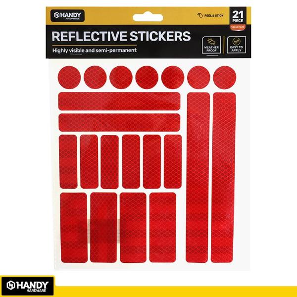 21 Pack Adhesive Reflective Stickers
