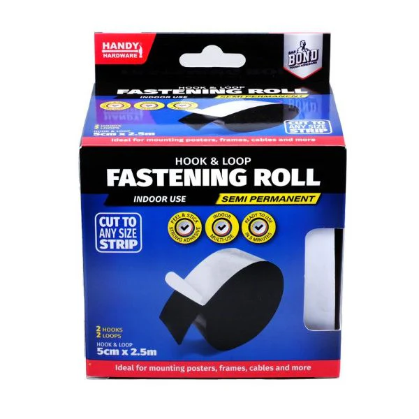Hook & Loop Fastening Roll - 5cm x 2.5m