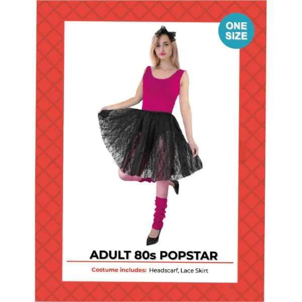 Womens 80s Pop Star Costume - One Size - Image 2